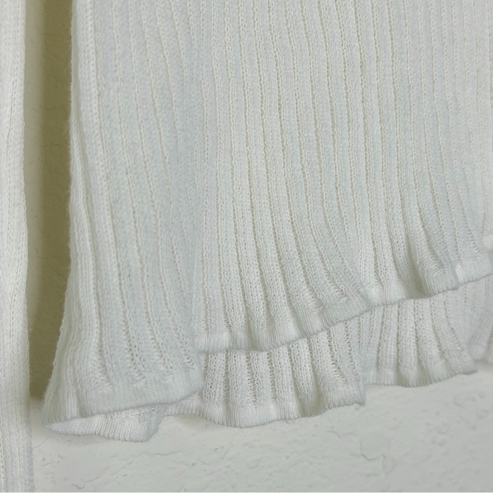 Vince Ribbed Cotton Cardigan Sweater V-Neck - Picture 7 of 11